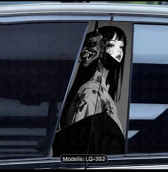 Dark Kawai Automobilio Langų/Durų Lipdukai